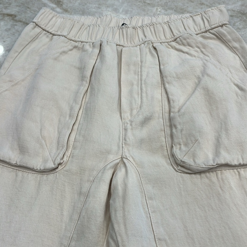 ZARA High Rise Slouchy Tapered Pants – Ivory, Size Small‎ - Picture 11 of 14